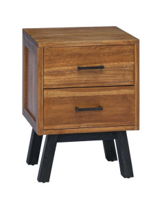 Comodino Naturale 40 x 35 x 55 cm Legno di teak solido 2