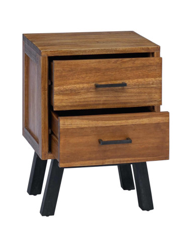 Comodino Naturale 40 x 35 x 55 cm Legno di teak solido