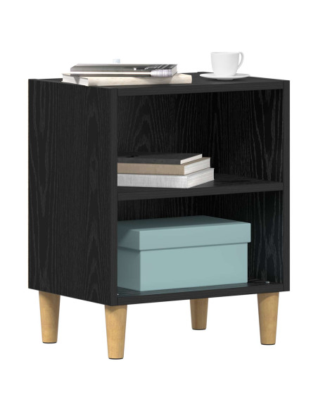 Armadietto per letto 2 pcs Rovere Nero 40 x 30 x 50 cm