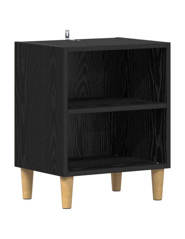 Armadietto per letto 2 pcs Rovere Nero 40 x 30 x 50 cm