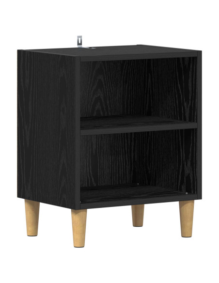 Armadietto per letto 2 pcs Rovere Nero 40 x 30 x 50 cm
