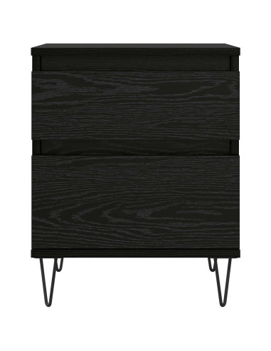 Armadietto per letto con cassetto Rovere Nero 40 x 35 x 50 cm