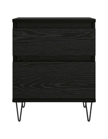 Armadietto per letto con cassetto Rovere Nero 40 x 35 x 50 cm