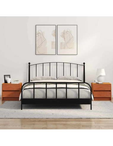 Comodini 2 pcs Marrone cerato 40 x 30.5 x 35.5 cm Legno di pino