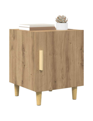 Armadio da Notte 2 pcs Rovere artigianale 40 x 40 x 50 cm