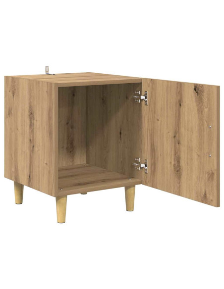 Armadio da Notte 2 pcs Rovere artigianale 40 x 40 x 50 cm
