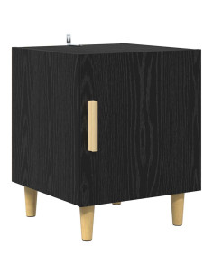 Armadio da Notte Rovere Nero 40 x 40 x 50 cm Legno multistrato 2