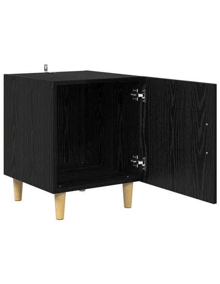 Armadio da Notte Rovere Nero 40 x 40 x 50 cm Legno multistrato