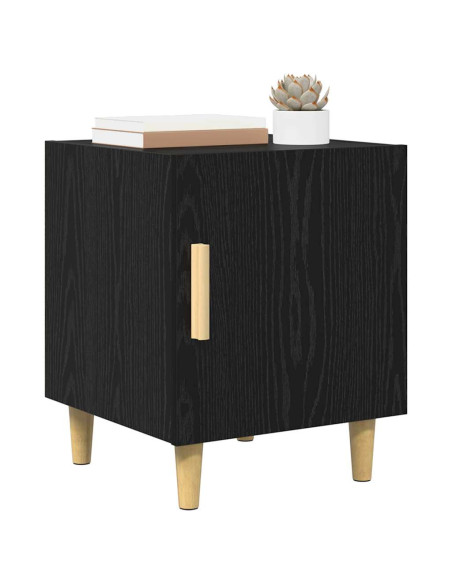 Armadio da Notte 2 pcs Rovere Nero 40 x 40 x 50 cm