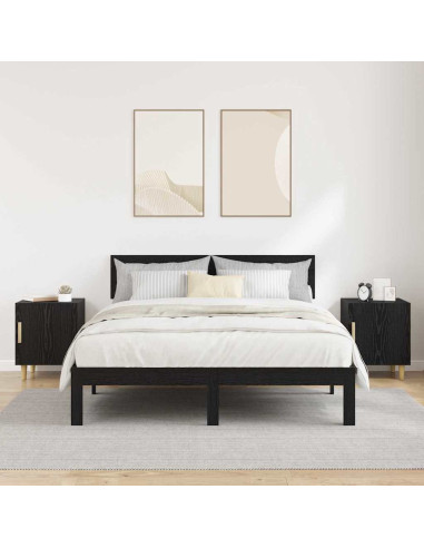 Armadio da Notte 2 pcs Rovere Nero 40 x 40 x 50 cm