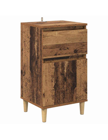 Armadio da Notte con cassetto Legno vecchio 40 x 35 x 70 cm