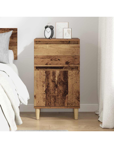 Armadio da Notte con cassetto Legno vecchio 40 x 35 x 70 cm