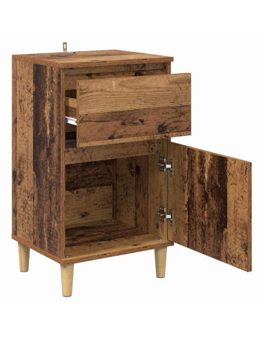 Armadio da Notte con cassetto Legno vecchio 40 x 35 x 70 cm