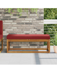 Cuscino per la seduta Rosso vino 115 x 40 x 8 cm