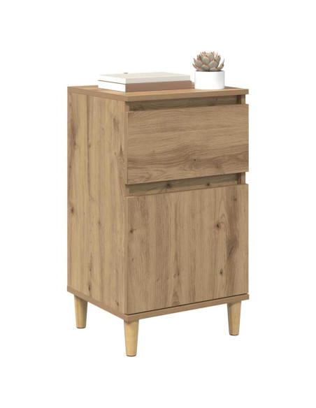 Armadio da Notte 2 pcs Rovere artigianale 40 x 35 x 70 cm