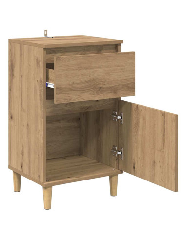 Armadio da Notte 2 pcs Rovere artigianale 40 x 35 x 70 cm