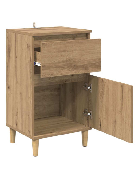 Armadio da Notte 2 pcs Rovere artigianale 40 x 35 x 70 cm