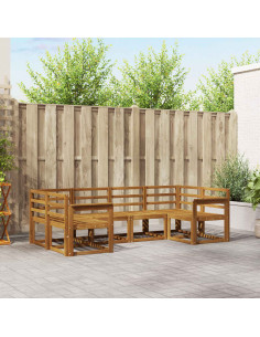 Set di divani da esterno 6 pcs Naturale