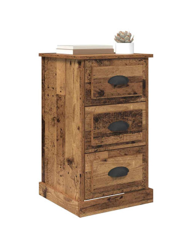 Armadio da Notte con cassetto Legno vecchio 39 x 39 x 67,5 cm