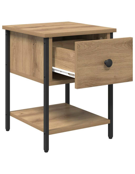 Comodino Rovere artigianale 34 x 35,5 x 45 cm Legno multistrato