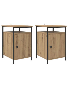 Armadio da Notte 2 pcs Rovere artigianale 40 x 42 x 60cm 2