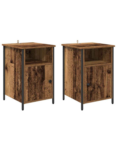 Armadio da Notte 2 pcs Legno vecchio 40 x 42 x 60 cm