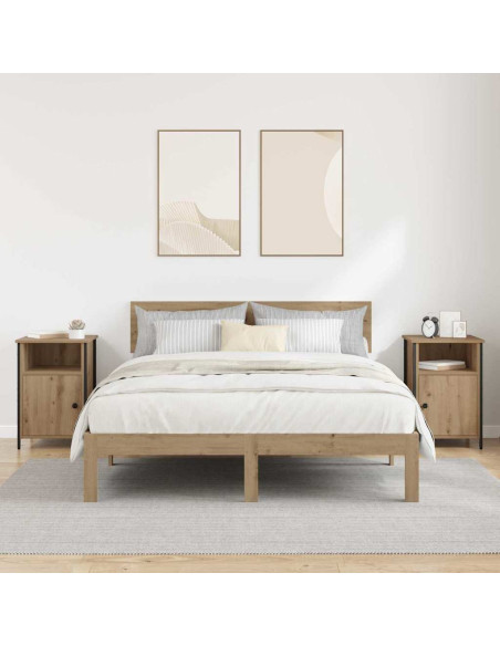 Armadio da Notte 2 pcs Rovere artigianale 40 x 42 x 60 cm