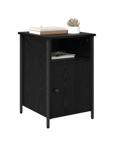 Armadio da Notte Rovere Nero 40 x 42 x 60 cm Legno multistrato