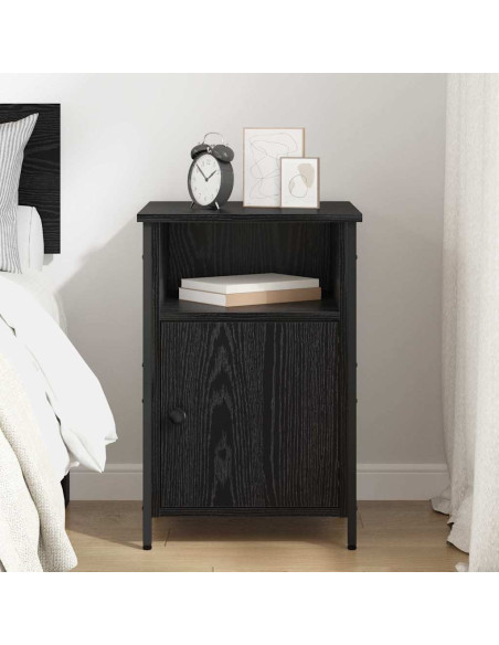 Armadio da Notte Rovere Nero 40 x 42 x 60 cm Legno multistrato
