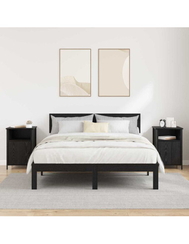 Armadio da Notte 2 pcs Rovere Nero 40 x 42 x 60 cm