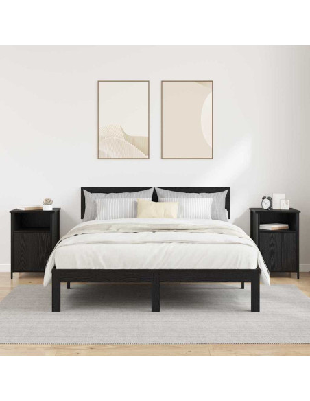 Armadio da Notte 2 pcs Rovere Nero 40 x 42 x 60 cm