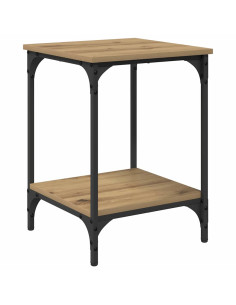 Tavolino da salotto Rovere artigianale 40 x 40 x 55 cm 2