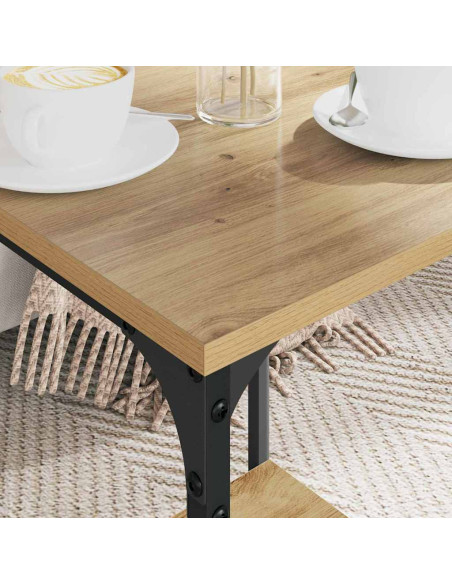 Tavolino da salotto Rovere artigianale 40 x 40 x 55 cm