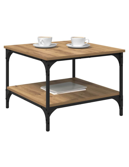 Tavolino da salotto Rovere artigianale 55 x 55 x 40 cm