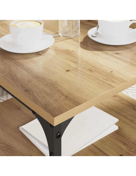 Tavolino da salotto Rovere artigianale 55 x 55 x 40 cm