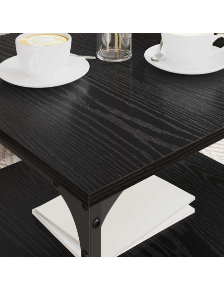 Tavolino da salotto Rovere Nero 55 x 55 x 40 cm