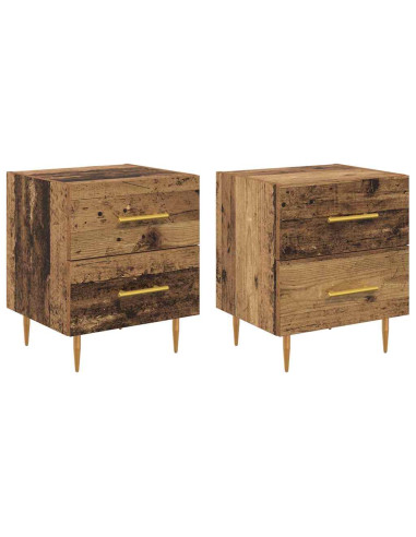 Armadio da Notte 2 pcs Legno vecchio 40 x 35 x 47,5 cm