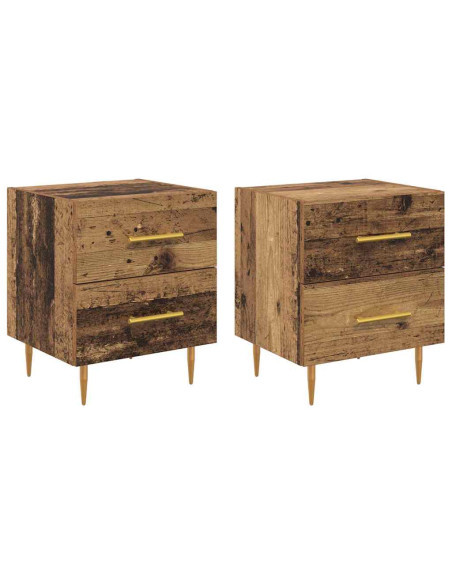 Armadio da Notte 2 pcs Legno vecchio 40 x 35 x 47,5 cm