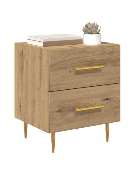 Armadio da Notte 2 pcs Rovere artigianale 40 x 35 x 47,5 cm