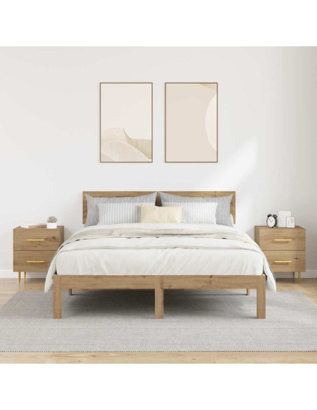 Armadio da Notte 2 pcs Rovere artigianale 40 x 35 x 47,5 cm