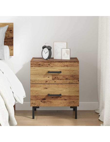 Armadio da Notte con cassetto Legno vecchio 40 x 35 x 47,5 cm