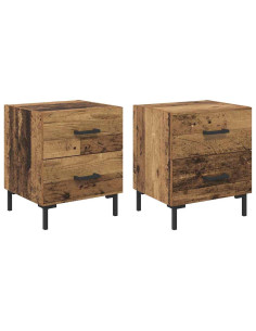 Armadio da Notte 2 pcs Legno vecchio 40 x 35 x 47,5 cm 2