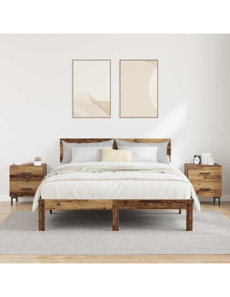 Armadio da Notte 2 pcs Legno vecchio 40 x 35 x 47,5 cm