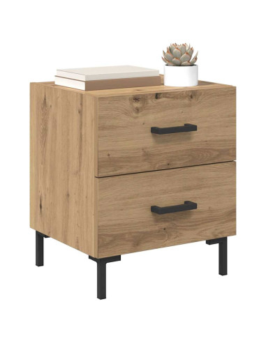 Armadio da Notte 2 pcs Rovere artigianale 40 x 35 x 47,5 cm