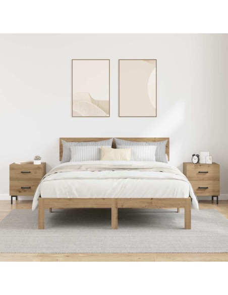 Armadio da Notte 2 pcs Rovere artigianale 40 x 35 x 47,5 cm