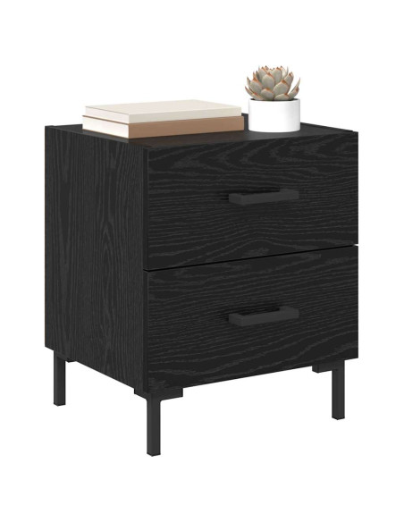 Armadio da Notte 2 pcs Rovere Nero 40 x 35 x 47,5 cm