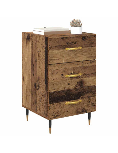Armadio da Notte con cassetto Legno vecchio 40 x 40 x 66 cm