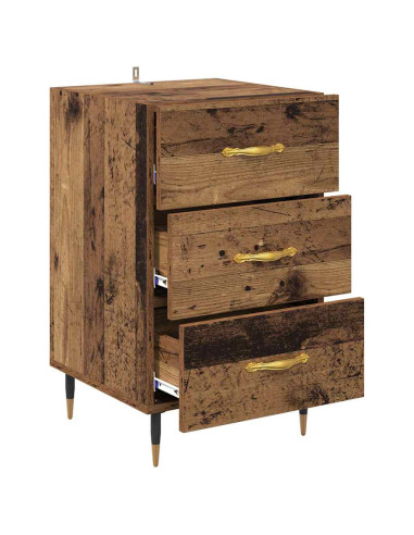 Armadio da Notte con cassetto Legno vecchio 40 x 40 x 66 cm