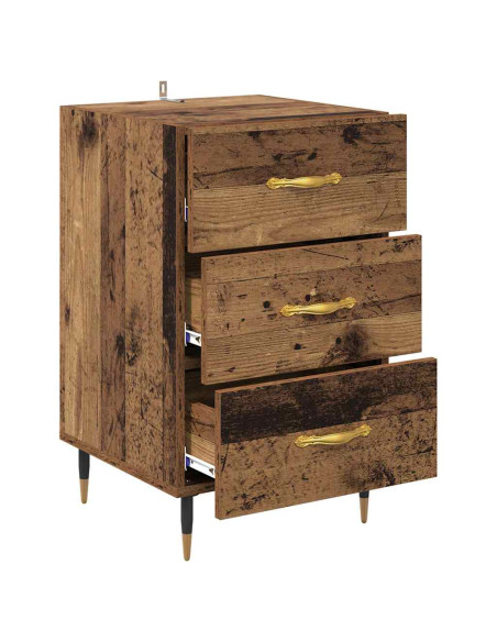 Armadio da Notte con cassetto Legno vecchio 40 x 40 x 66 cm
