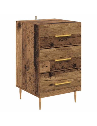 Armadio da Notte con cassetto Legno vecchio 40 x 40 x 66 cm